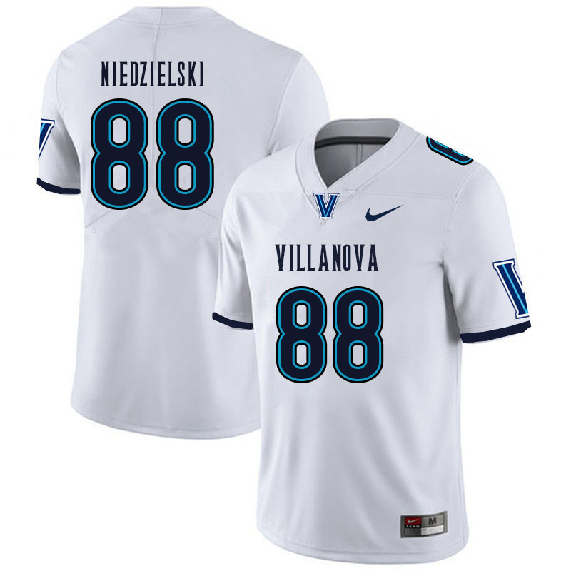 Men #88 Colton Niedzielski Villanova Wildcats College Football Jerseys Sale-White